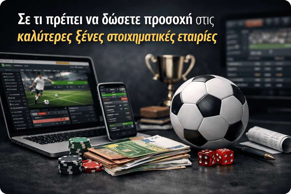 Κριτήρια επιλογής στοιχηματικες εταιρειες εξωτερικου για Έλληνες παίκτες